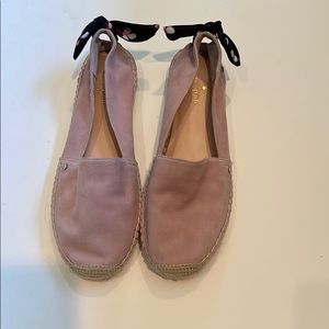 Kate Spade pink suede espadrilles